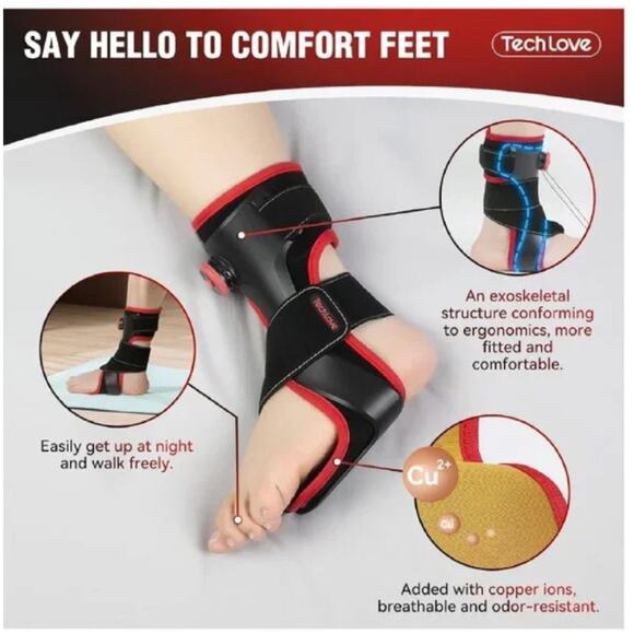Tech Love Plantar Fasciitis Night Splint - Left Foot, New Without Box - Picture 4 of 5